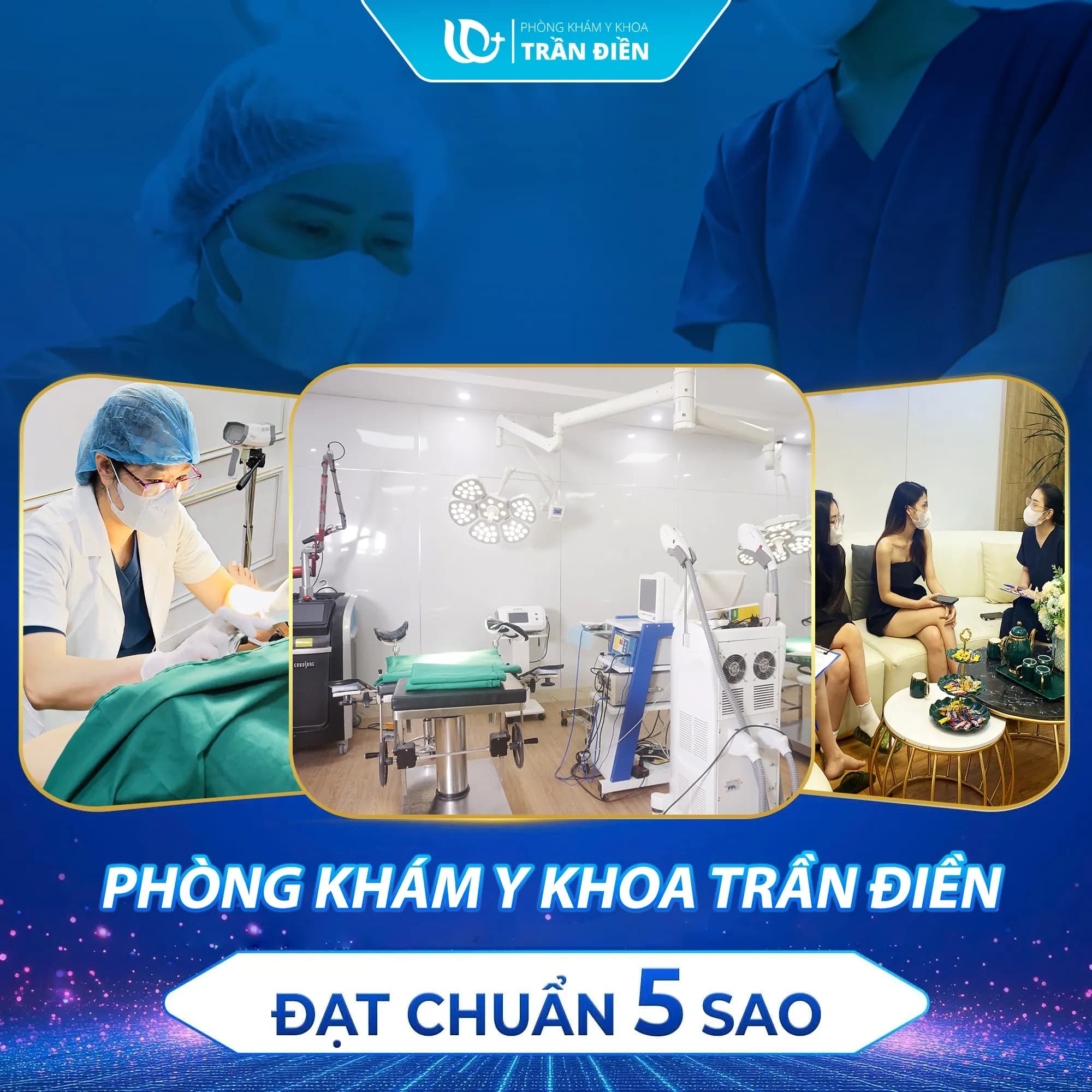 Phòng Khám Y Khoa Trần Điền hội tụ đầy đủ các tiêu chuẩn tư vấn y tế, làm đẹp chuẩn 5*, tích hợp và sử dụng công nghệ thông minh, trang thiết bị y tế tiên tiến hàng đầu, một bước chuyển mới của Phòng Khám Y Khoa Trần Điền sẽ mang đến cho phụ nữ Việt cơ hội tận hưởng những trải nghiệm làm đẹp xứng tầm và khác biệt.